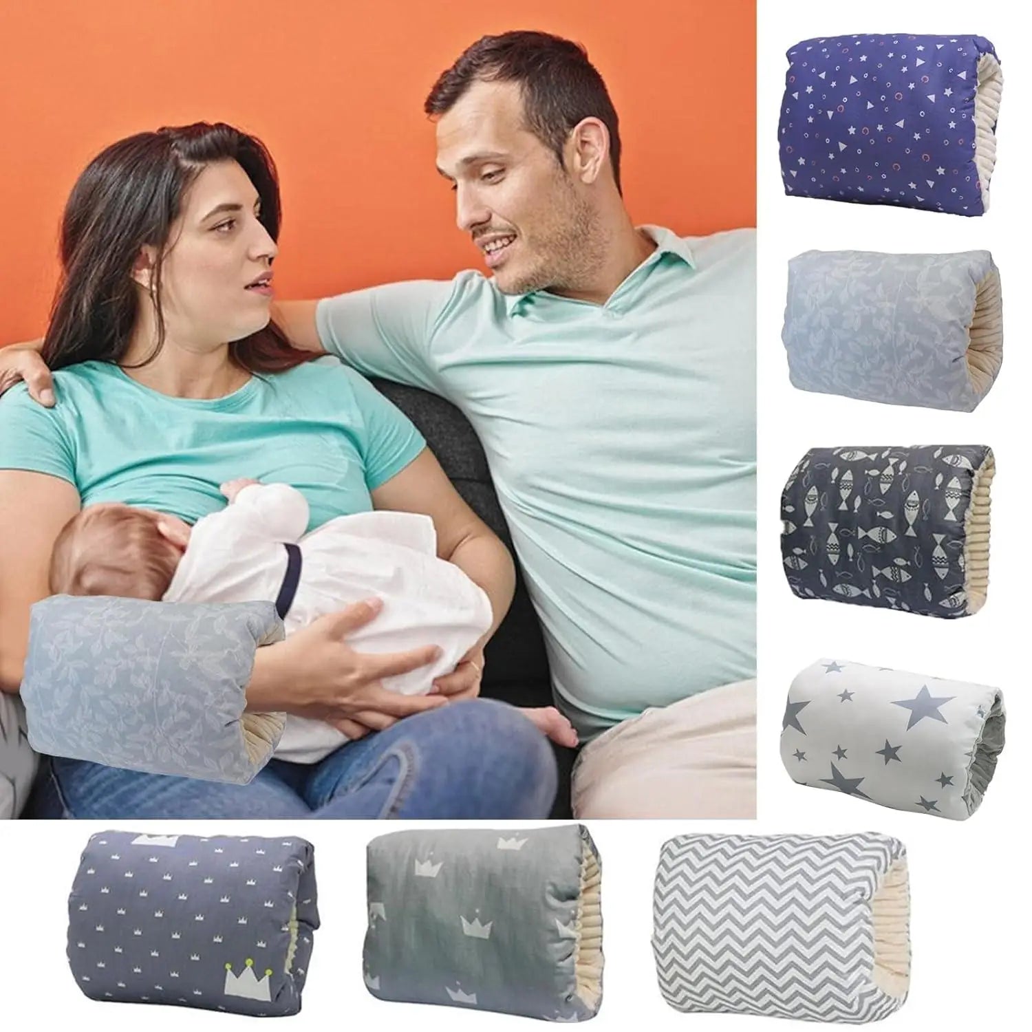 Cozie Cradle Baby Pillow from 19378, a cozy nursing pillow designed for comfortable feeding and support for infants.