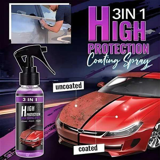 Hydrophobic nano coating spray for cars, motorcycles, and boats, shown in a pack of two, used for polishing and scratch protection.