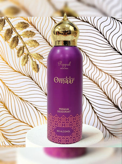 Omaar PREMIUM DEODORANT No Alcohol 200 Ml (Pack of 2)