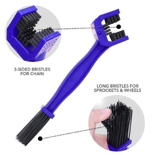 18057 multi-purpose bike chain cleaner brush with soft, long bristles for quick cleaning of bicycles and motorcycles.