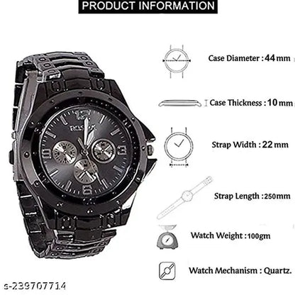 Luxury Inspired Black Arabic Dial Watch