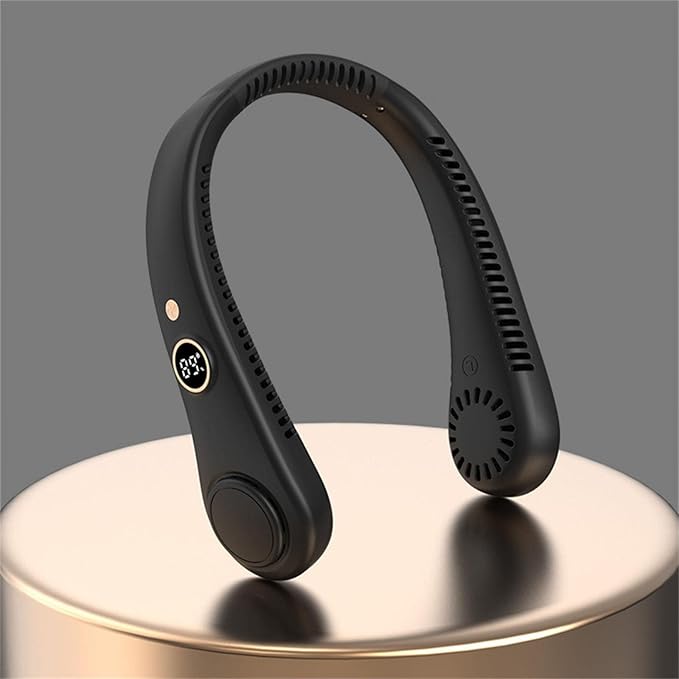 4485 mini neckband fan, rechargeable USB cooling ventilator worn around neck with bladeless design for summer comfort