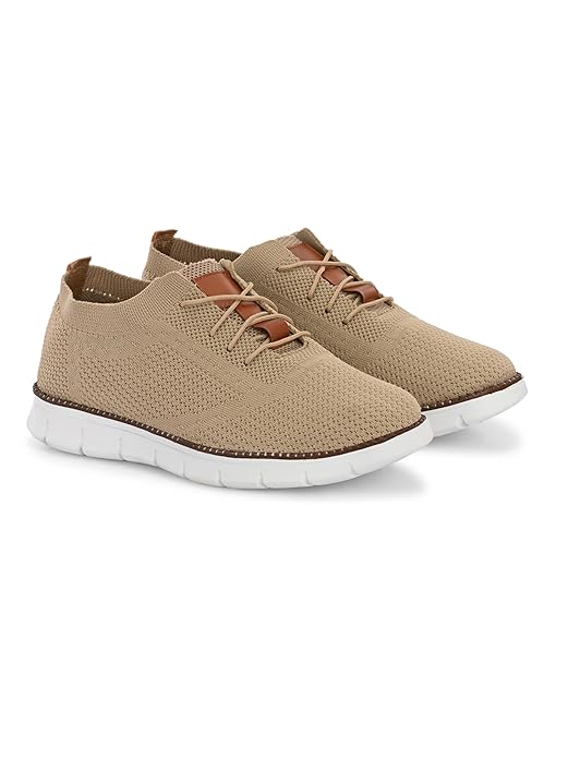 Beige Kastava men's slip-on sneakers with sleek design and comfortable fit, perfect for casual wear.