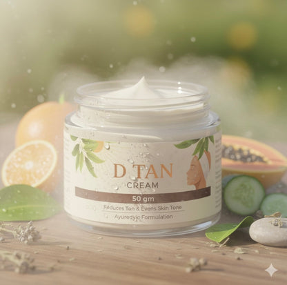 D-TAN Cream - Natural Skin Brightening Formula for Even Tone, Dark Spot Reduction