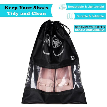 Drpshippr shoes bag cover pack of 4, protective fabric covers for storing and transporting shoes.
