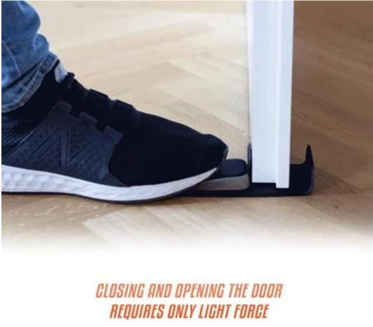 Multicolor solid plastic spring door stopper with nail-free design, safety door wedge holder, ideal for preventing door movement.
