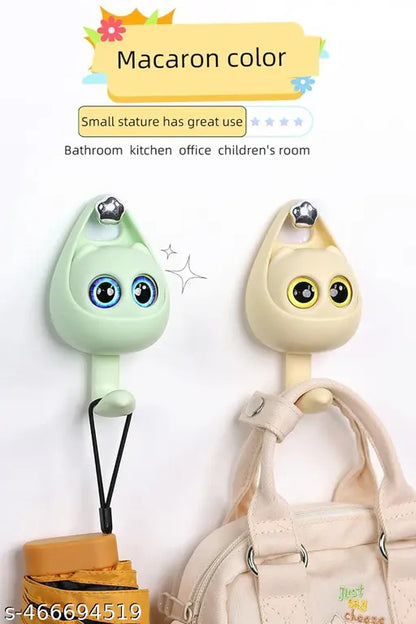 Colorful cat eye wall hook from 18049, decorative adhesive hook for hanging bags, clothes, or accessories.