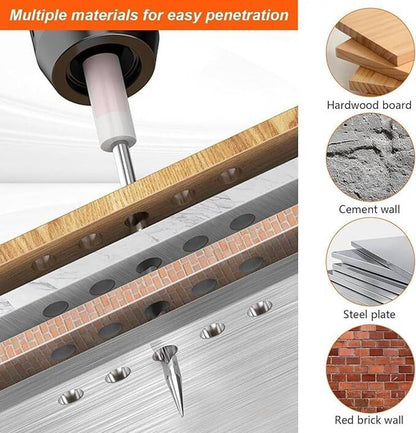 Nail Gun Manual Steel Nails, Round Nails 100 pcs Rivet Heavy Duty Squeeze Rivet Gun
