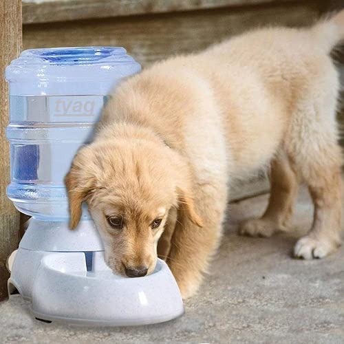 Multicolor automatic pet water and food dispenser with 3.5L capacity, self-dispensing gravity feeder for cats and small pets.