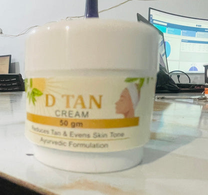 D-TAN Cream - Natural Skin Brightening Formula for Even Tone, Dark Spot Reduction