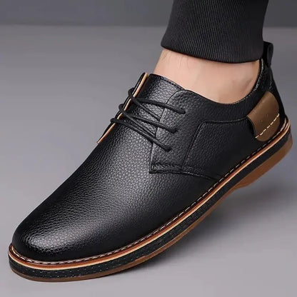 Black men's casual stylish shoes by 18894, featuring a sleek design and comfortable fit, suitable for everyday wear.