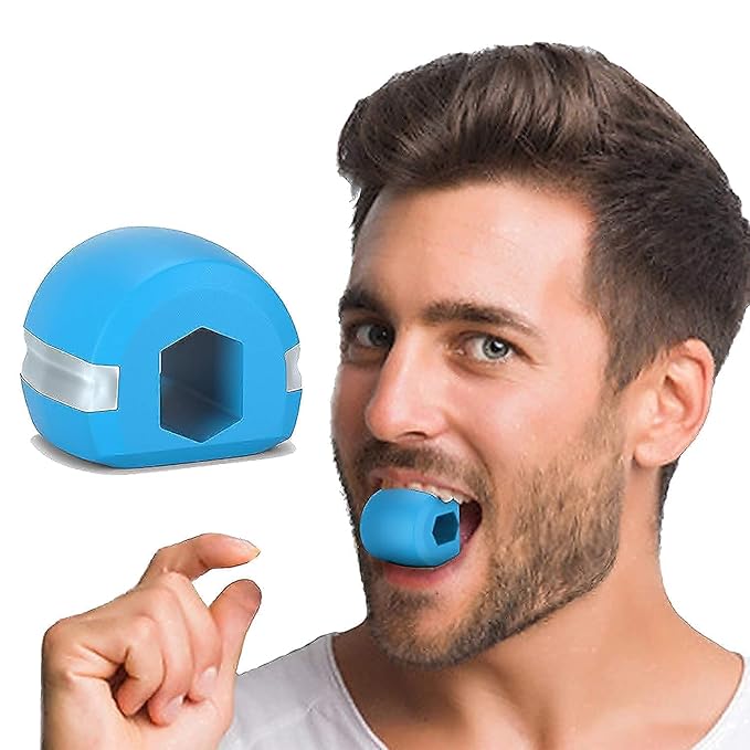 Jawline Exerciser Tool for Men & Women – Face & Neck Toning Shaper to Define Jawline, Slim & Sculpt, Reduce Stress & Cravings – Anti-Aging Double Chin Workout Device