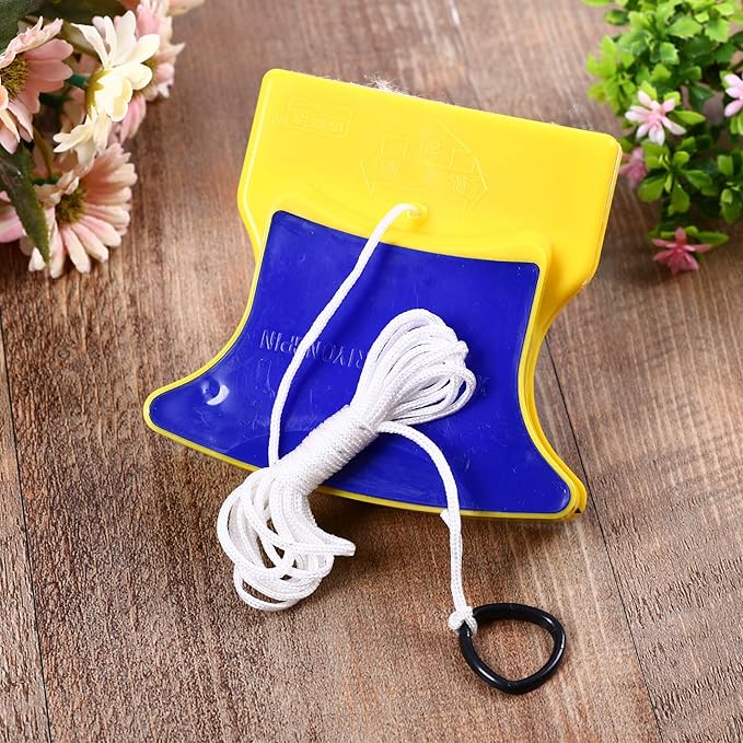 Easy Clean plastic magnetic double-faced glass wiper for window cleaning, featuring a sturdy design and strong magnetic grip.