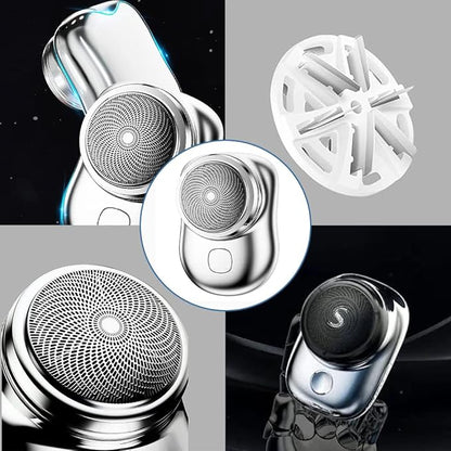 Mini-Shave portable electric shaver for men, nose and ear hair trimmer with upgraded design, compact and easy to use.