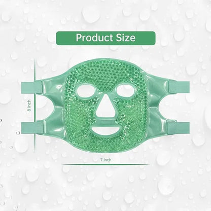 Cold face eye mask by 19384 with ice pack for reducing puffiness and dark circles around the eyes.