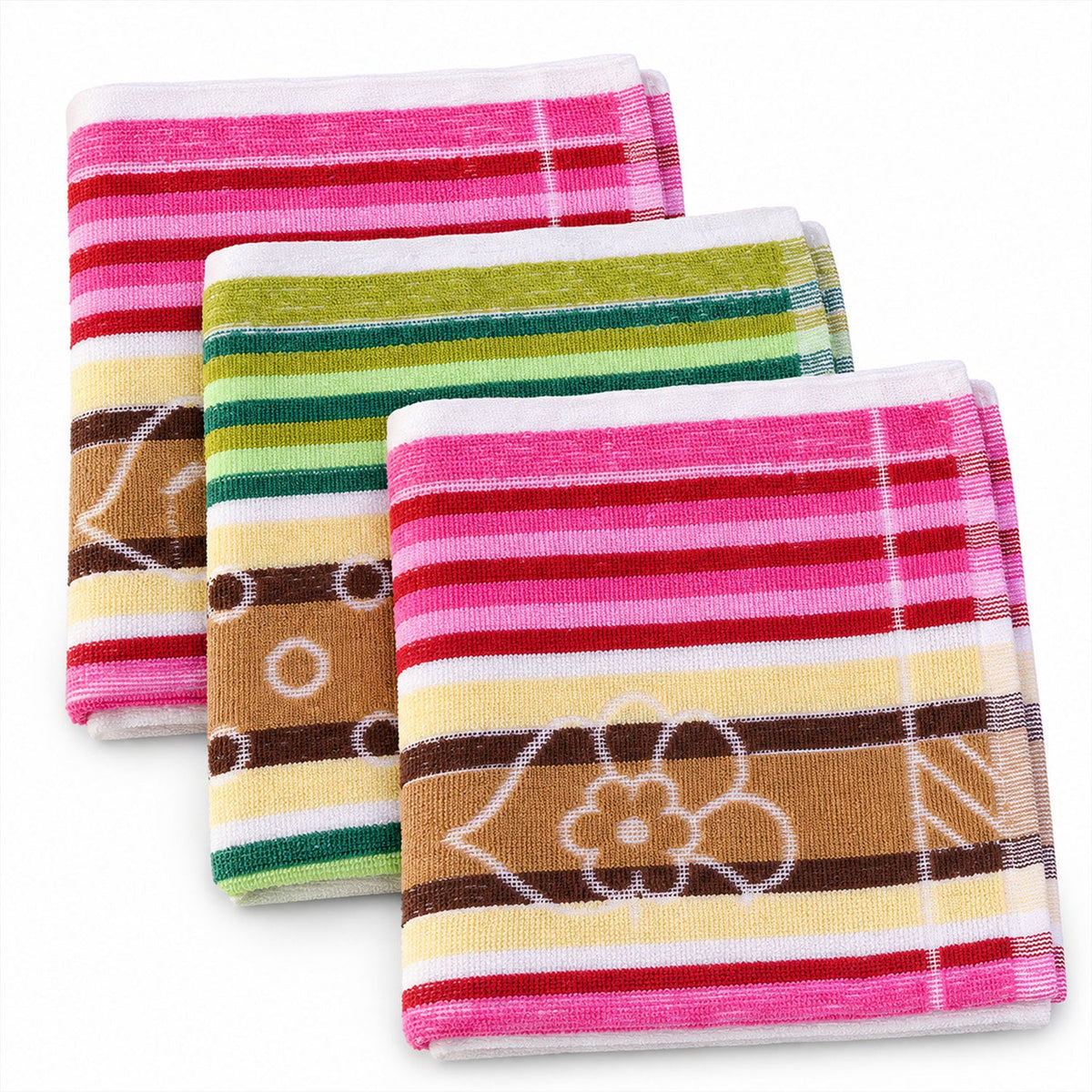 Glass Cleaning Duster Cloth Set For Kitchen And Window Cleaning (3 Pc 50x33 Cm)