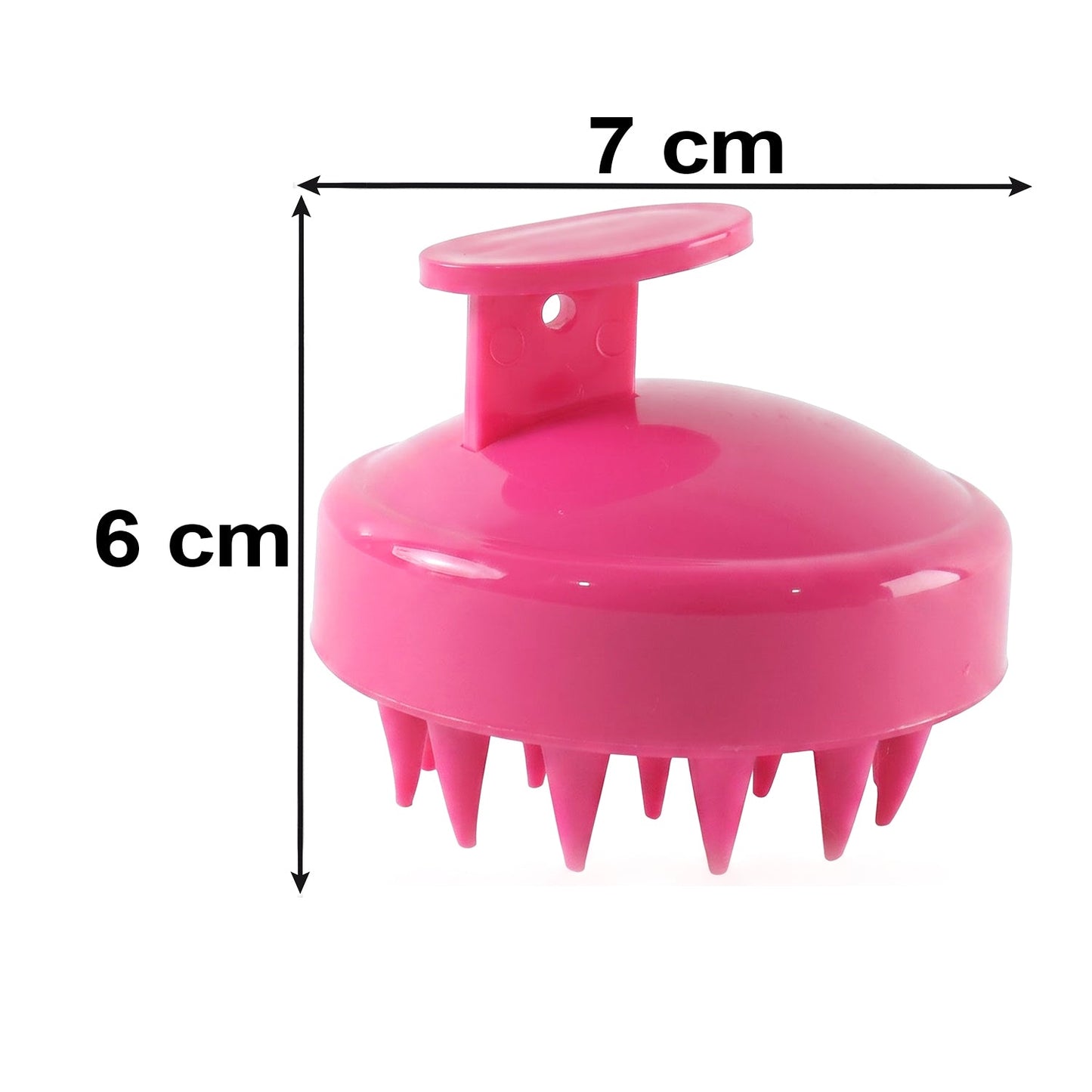 Silicone Scalp Massager Shampoo Brush With Grip For Hair Washing And Care (1 Pc)
