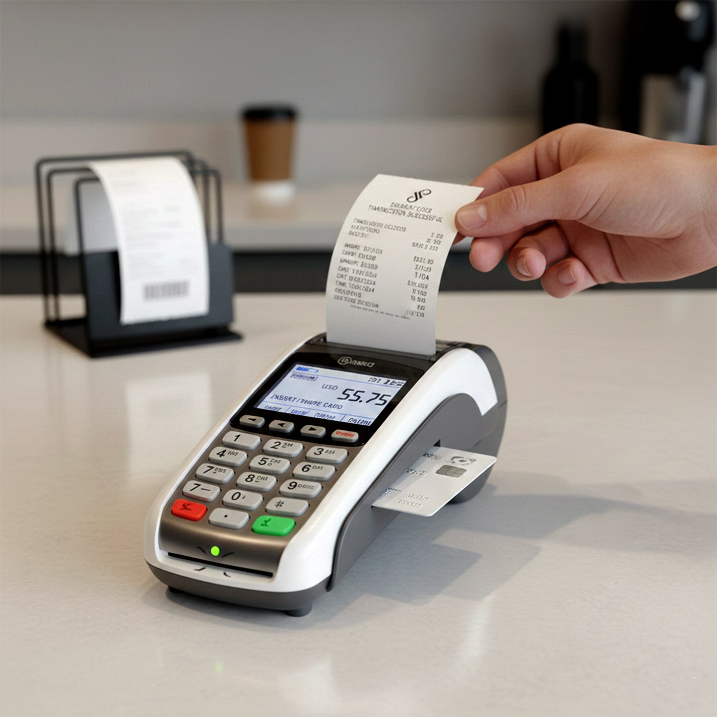 Wukusy thermal label roll for barcode printing, 57x34 cm, showing a roll of adhesive labels with barcode designs