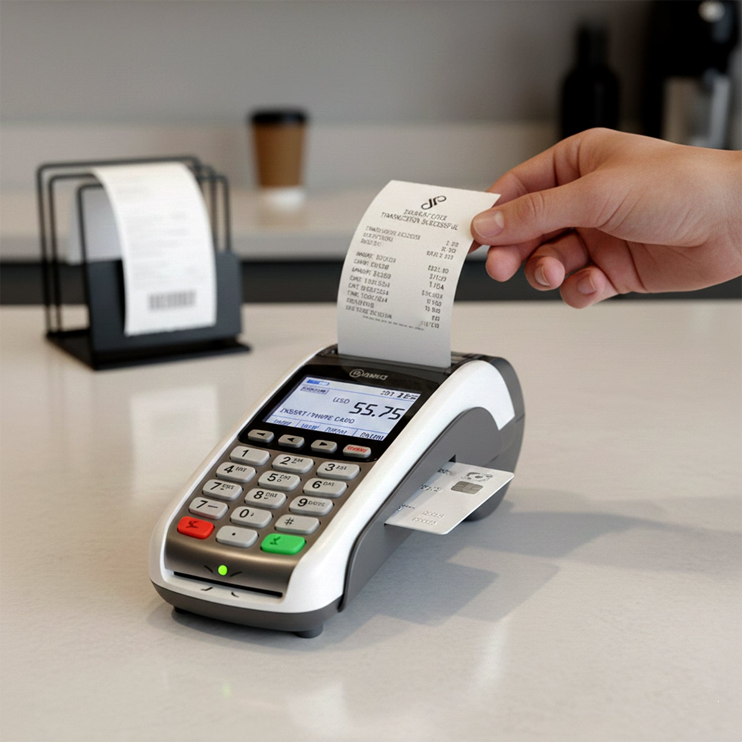 Wukusy thermal label roll for barcode printing, 57x34 cm, showing a roll of adhesive labels with barcode designs