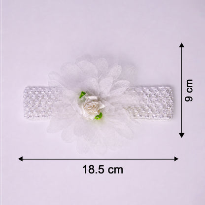Cute Soft Elastic Floral Baby Headband Stylish Stretchable Hair Band (1 Pc)