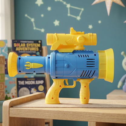 Automatic Rechargeable Bubble Gun Toy With Lights Bubble Maker For Kids (1 Pc)