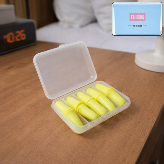 Wukusy soft foam noise reduction ear plugs in a 5 pair pack, designed for comfortable hearing protection.