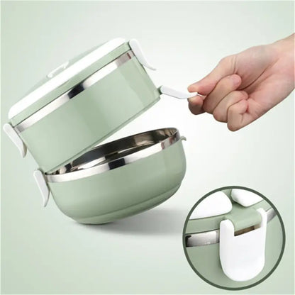 Multi-Layer Stainless Steel Hot Lunch Box - Insulated Tiffin for Kids & Adults