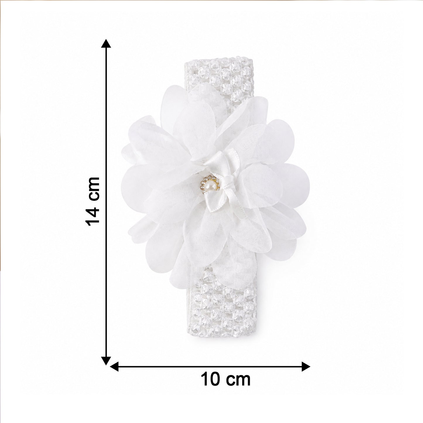 Cute Soft Elastic Floral Baby Headband Stylish Stretchable Hair Band (1 Pc)