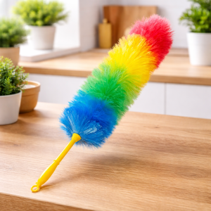 Rainbow Microfiber Plastic Duster 24 Inch | Flexible & Lightweight Dust Cleaner