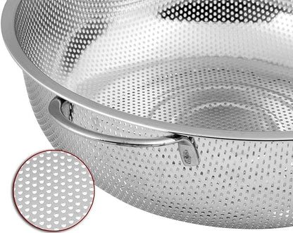 Stainless steel kitchen colander strainer
