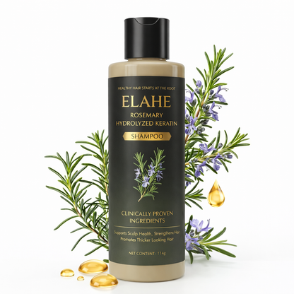 Drpshippr Rosemary Keratin Hair Shampoo bottle with label, showcasing a beauty and personal care product for healthy hair.