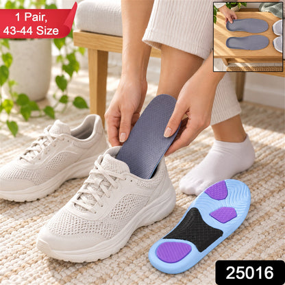 Wukusy cushioned arch support shoe insoles, one pair, with ergonomic design and padding for comfort and arch stability.