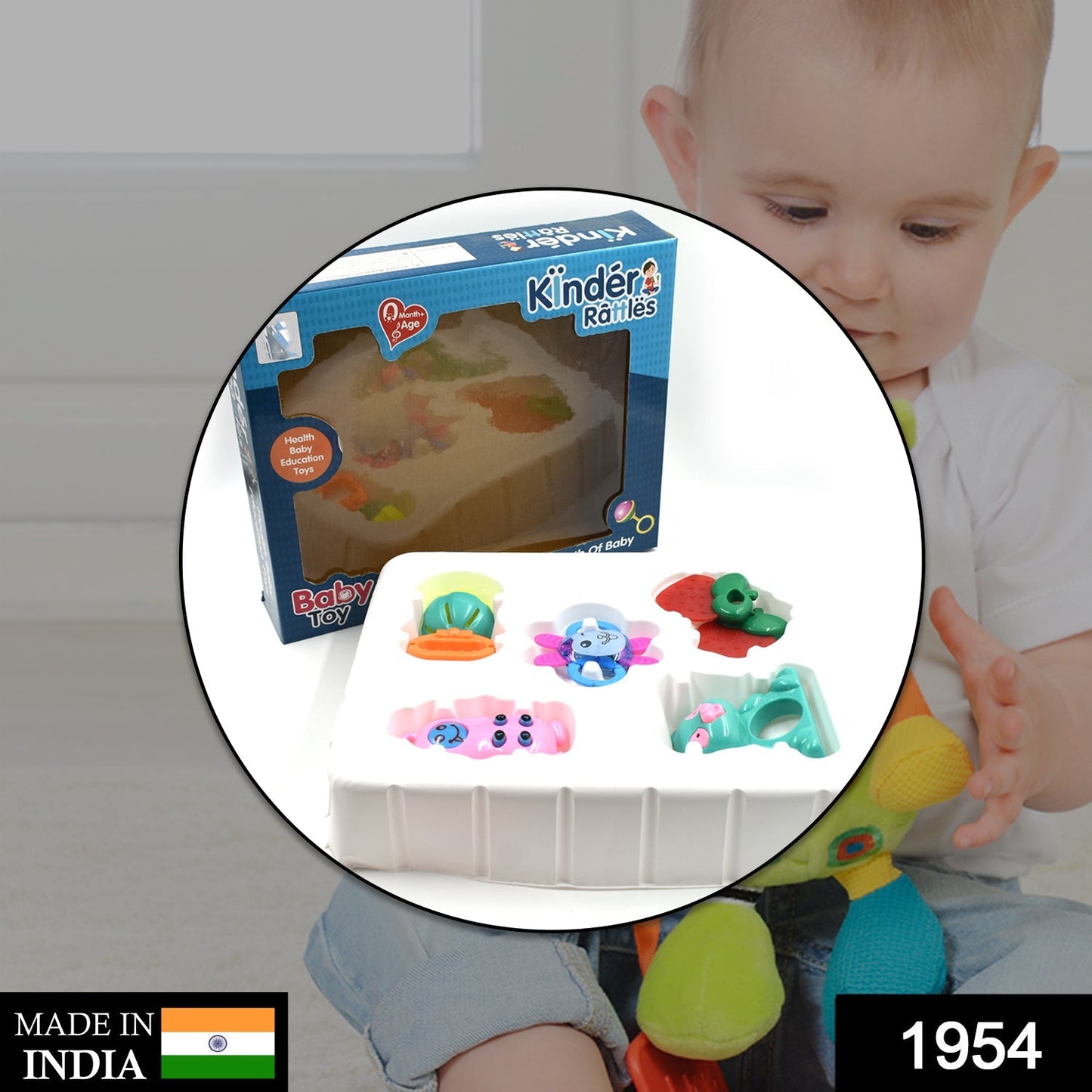 Wukusy 1954 At54 rattles toy for babies and kids, colorful baby toy for playing and enjoyment, made for young children
