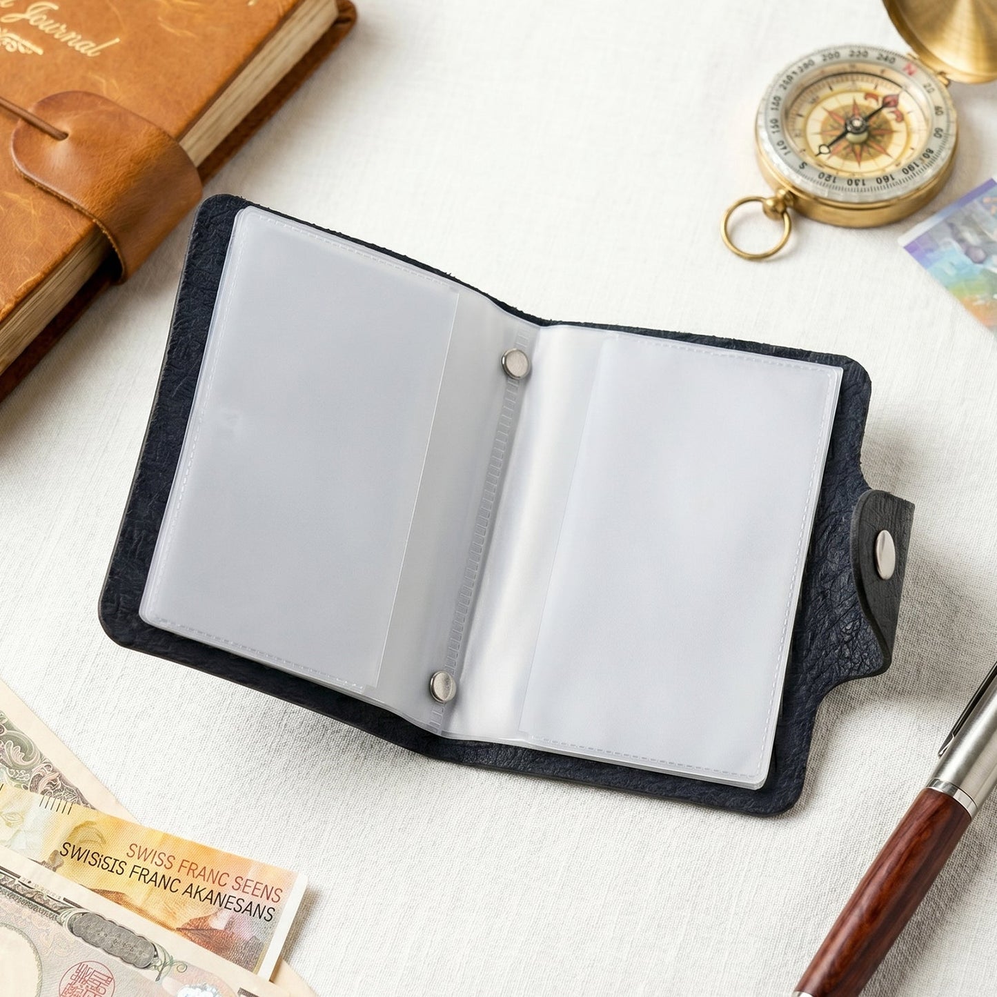 Card Holder Wallet  Slim Durable Pu Leather Organizer For Cards
