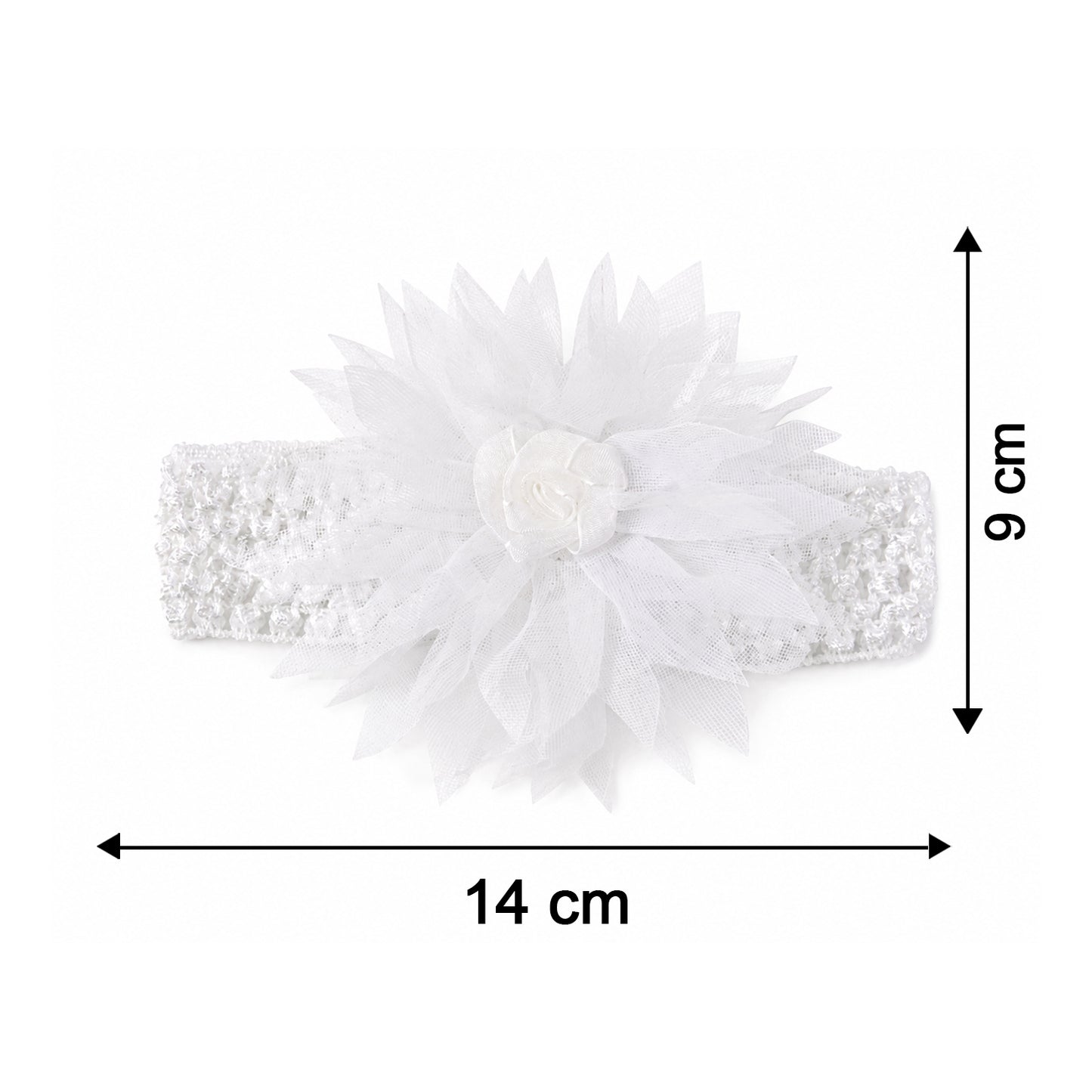 Cute Soft Elastic Floral Baby Headband Stylish Stretchable Hair Band (1 Pc)