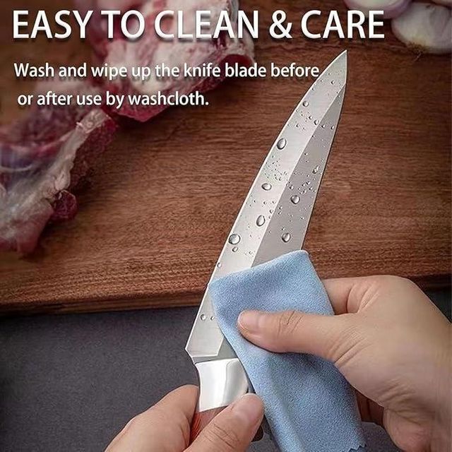 Stainless steel kitchen knife from 25560 with a sharp blade and ergonomic handle, ideal for precise slicing and chopping.