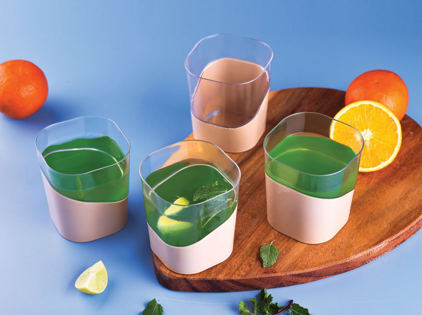 Square Water Jug with Lid and 4 Pieces Glass Set | Stylish Plastic Food Grade BPA-Free for Water, Wine, Juice Storage & Serving
