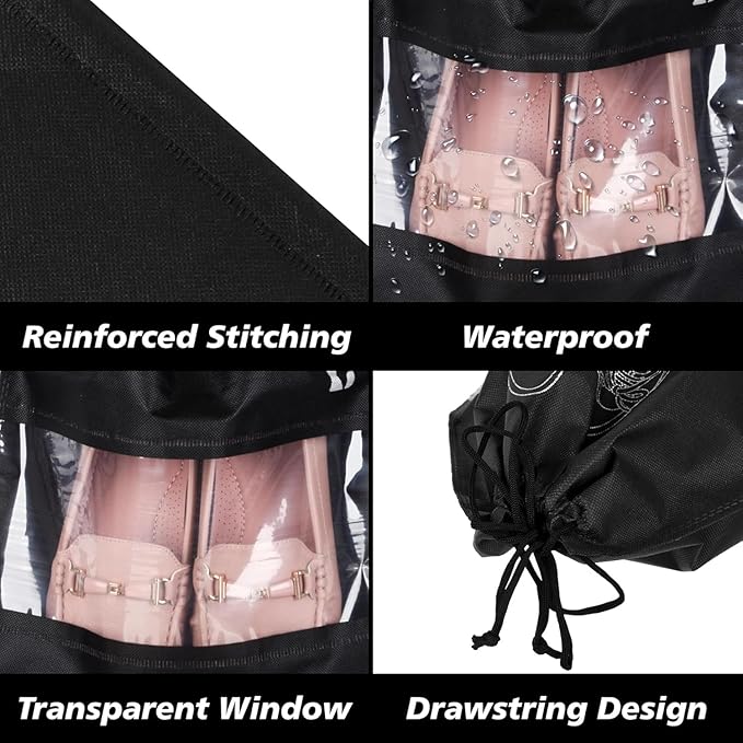 Drpshippr shoes bag cover set of 4, lightweight protective storage bags for shoes, in a simple, durable design.