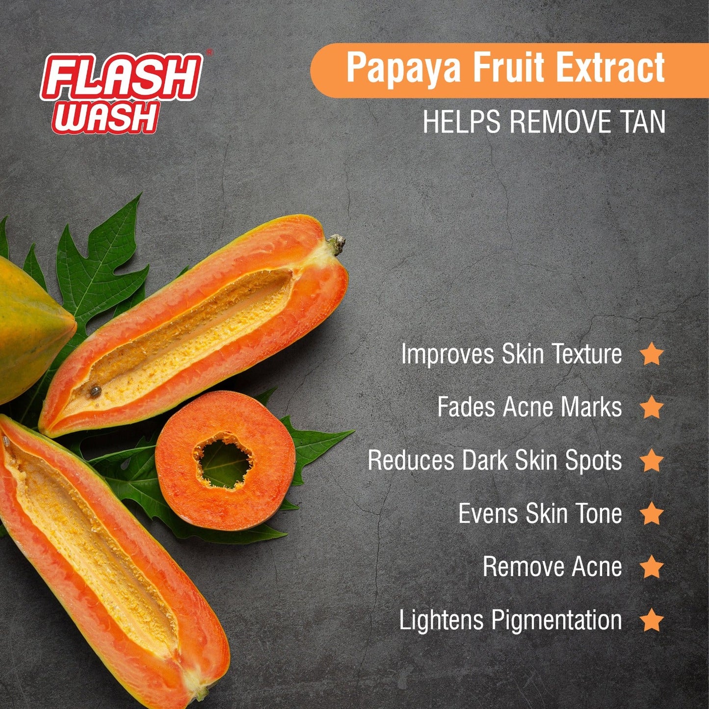 flash wash papaya petal soap (pack of 1)