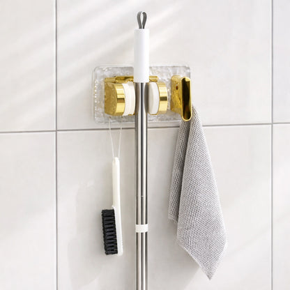 Wall Mounted Broom  Mop Holder With Strong Grip Clips