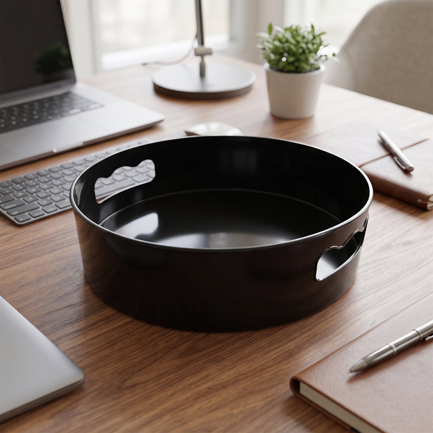 Rotating Round Storage Tray Organizer For Kitchen Bathroom And Desk (1 Pc)