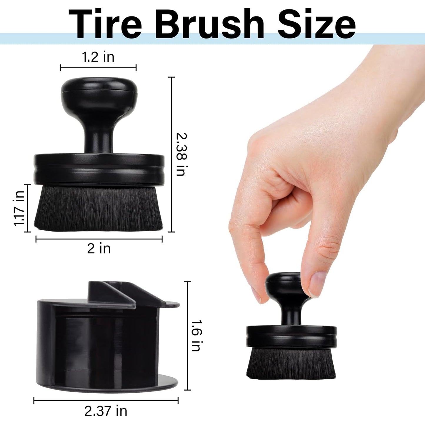 Car Multipurpose Cleaning Brush For Tyre Dashboard And Interior Detailing (1 Pc)