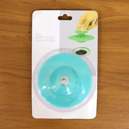Flexible Silicone Sink Drain Cover  Hair Catcher Strainer (1 Pc)