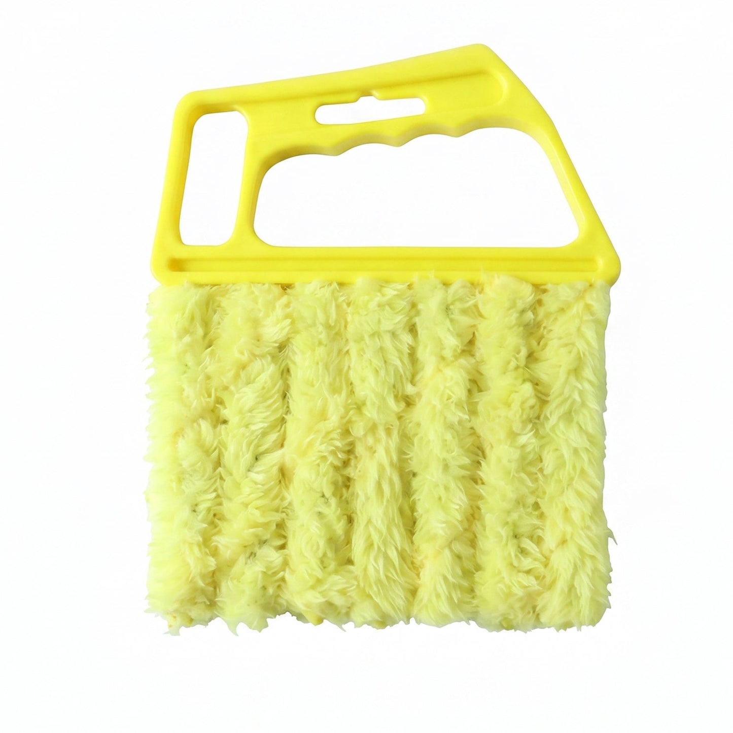 Wukusy microfiber blind cleaner duster brush for window blinds and AC vents, showing soft microfiber bristles and ergonomic handle.