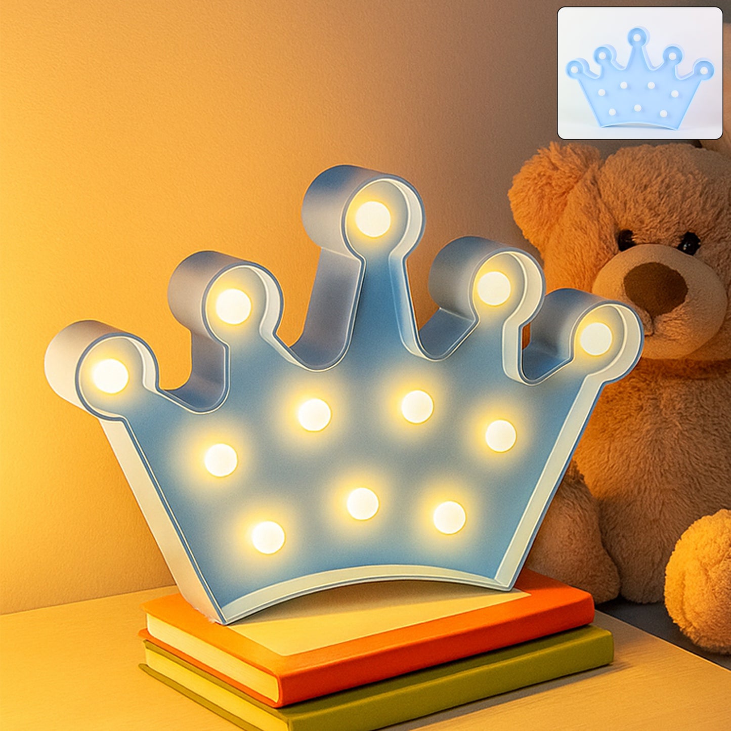 Crown Shaped Led Decorative Night Lamp (1 Pc)