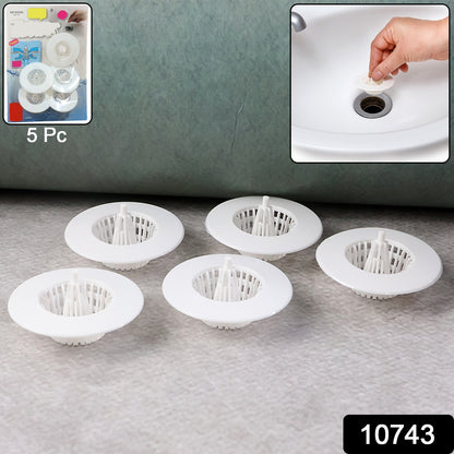5 Pcs Multipurpose Sink Drain Hair Catcher  Strainer Filter (3045 Mm)