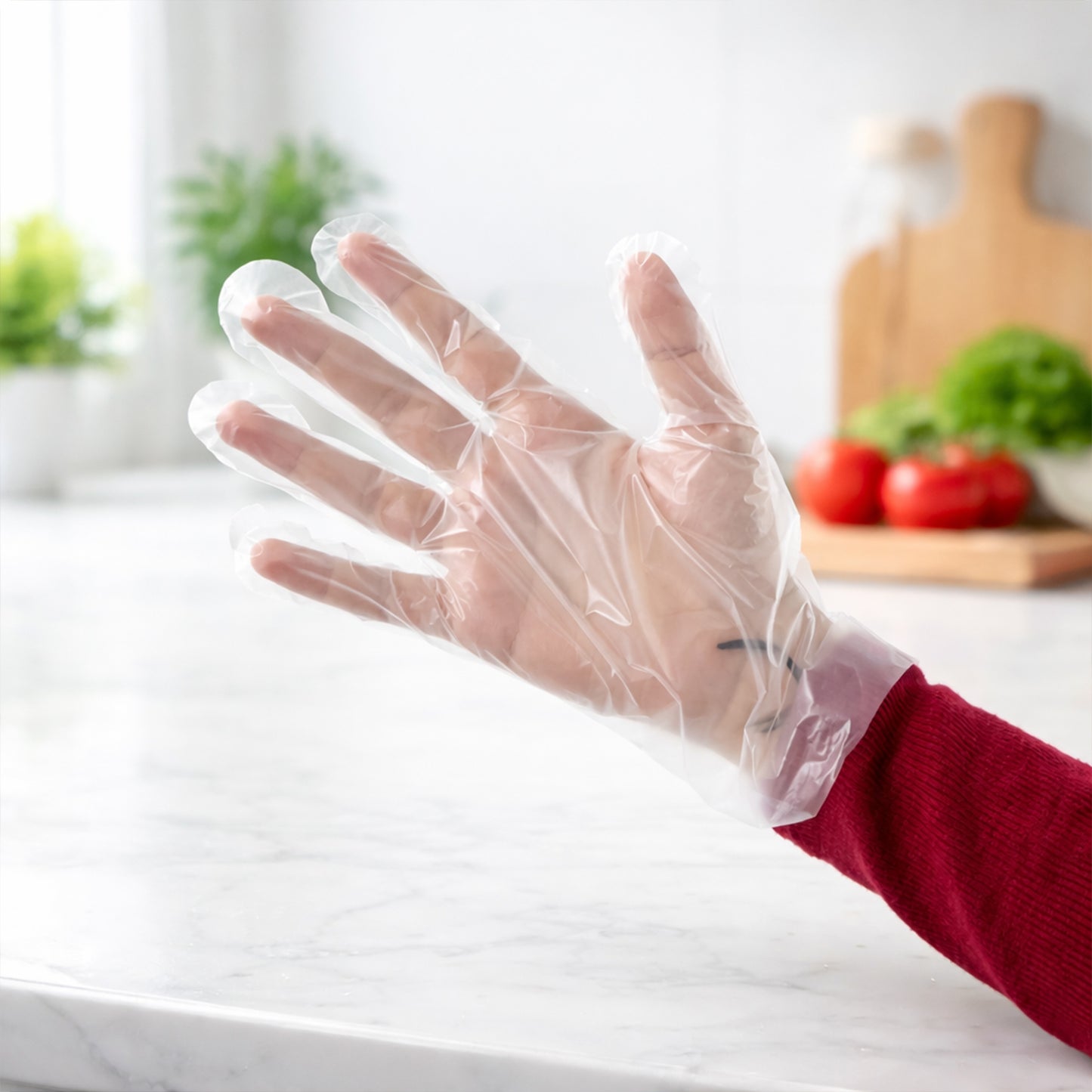 Disposable Plastic Hand Gloves Small Size 100 Pc