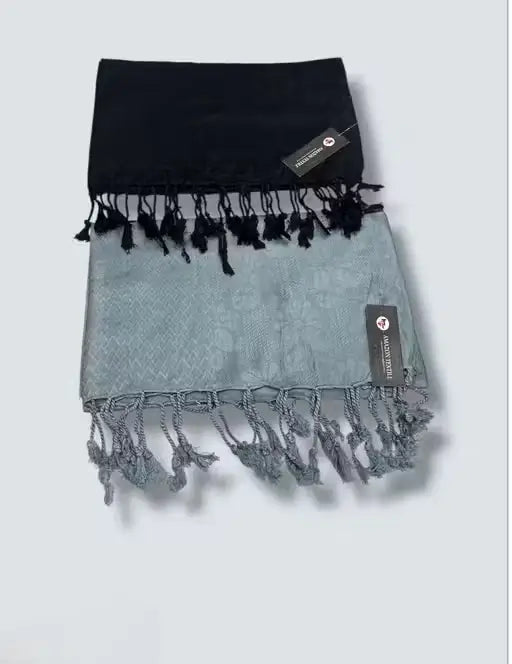 Pack of 2 Self Design Stoles – Viscose Rayon Soft Wraps