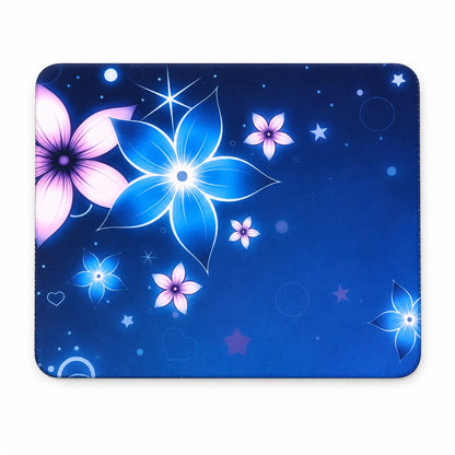 Wukusy floral mouse pad with non-slip rubber base, 26x21 cm, featuring colorful floral design on smooth surface.