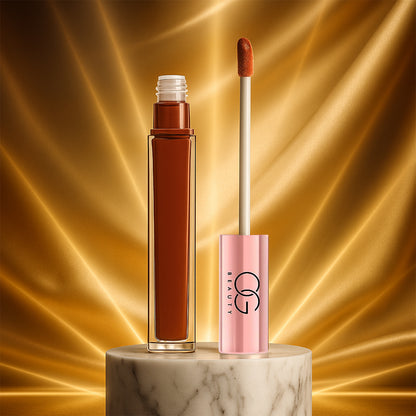 Wukusy Og Beauty Coffee Cuddle Moisture Lock Liquid Lipstick in 4.5ml, showing the sleek tube and applicator with coffee-themed design